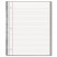 MID TIER SINGLE SUBJECT NOTEBOOK, COLLEGE RULE, LTR, WHITE, 50 SHEETS/PAD