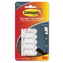 CORD CLIP W/ADHESIVE, WHITE, 4/PACK
