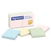 STICKY NOTE PADS, 3 X 3, ASSORTED PASTEL, 100 SHEETS