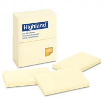 SELF-STICK PADS, 3 X 5, YELLOW, 100 SHEETS/PAD, 12 PADS/PACK