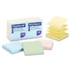 SELF-STICK NOTES, 3 X 3, ASSORTED PASTEL, 100 SHEETS