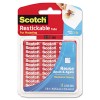 RESTICKABLE MOUNTING TABS, 1 X 1, CLEAR, 18/PACK
