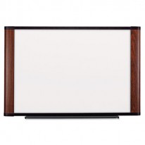 MELAMINE DRY ERASE BOARD, 72 X 48, MAHOGANY FRAME