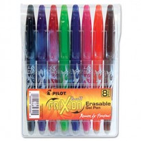 FRIXION BALL ERASABLE GEL PEN, 0.7MM FINE POINT, ASSORTED, 8/PACK