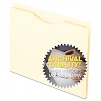 REINFORCED FILE JACKET, FLAT, LETTER, MANILA, 100/BOX