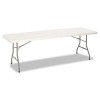 8 FOOT RESIN FOLDING TABLE, 96W X 30D X 29-1/4H, WHITE/PEWTER