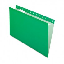 REINFORCED HANGING FOLDERS, LEGAL, BRIGHT GREEN, 25/BOX