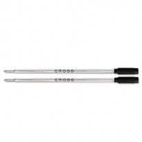 REFILLS FOR BALLPOINT PENS, MEDIUM, BLACK INK, 2/PACK