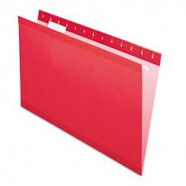 REINFORCED HANGING FILE FOLDERS LEGAL, RED, 25/BOX