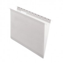 REINFORCED HANGING FILE FOLDERS, LETTER, GRAY, 25/BOX