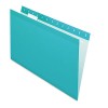 REINFORCED HANGING FILE FOLDERS, LEGAL, AQUA, 25/BOX