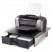 PRINTER/FAX MACHINE STAND, 21 1/4 X 18 1/8 X 5 1/4, BLACK/SILVER