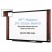 MELAMINE DRY ERASE BOARD, 48 X 36, MAHOGANY FRAME