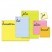 SUPER STICKY NOTES, 3 X 3, FIVE ELECTRIC GLOW COLORS, 12 90-SHEET PADS/PACK