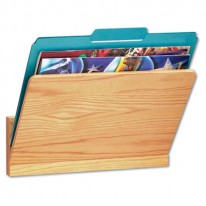 WOOD WALL FILE POCKET, LEGAL/LETTER, OAK