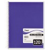 SPIRAL BOUND NOTEBOOK, COLLEGE RULE, 8-1/2 X 11, WHITE, 120 SHEETS/PAD