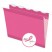 READY-TAB COLORED REINFORCED HANGING FILE FOLDERS, LETTER, PINK, 20/BOX