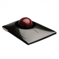 SLIMBLADE TRACKBALL, GRAPHITE W/RUBY RED TRACKBALL