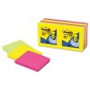 POP-UP NOTE REFILLS, 3 X 3, FIVE ULTRA COLORS, 12 100-SHEET PADS/PACK