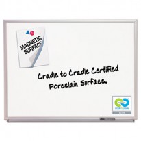 MAGNETIC DRY-ERASE BOARD, PORCELAIN, 36 X 24, WHITE, ALUMINUM FRAME