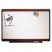 PREMIUM DRY-ERASE BOARD, PORCELAIN/STEEL, 72 X 48, WHITE/MAHOGANY FRAME