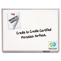 MAGNETIC DRY-ERASE BOARD, PORCELAIN, 96 X 48, WHITE, ALUMINUM FRAME