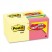 NOTE BONUS PACK PADS, 3 X 3, CANARY YELLOW/AST.,100-SHEET 18/PACK