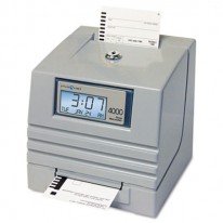 4000 TOTALIZING DIGITAL AUTOMATIC PAYROLL TIME RECORDER, GRAY