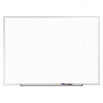 STANDARD DRY-ERASE BOARD, MELAMINE, 36 X 24, WHITE, ALUMINUM FRAME