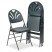 FABRIC PADDED SEAT/MOLDED FAN BACK FOLDING CHAIR, KINNEAR BLACK, 4/CARTON