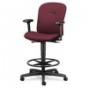 MIRUS SERIES SWIVEL TASK STOOL, WINE FABRIC UPHOLSTERY