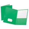 TWIN-POCKET PORTFOLIO, EMBOSSED LEATHER GRAIN PAPER, LIGHT GREEN, 25/BOX