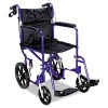 EXCEL DELUXE ALUMINUM TRANSPORT WHEELCHAIR, 19 X 16, 300 LBS.