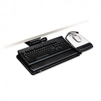 EASY ADJUST KEYBOARD TRAY, HIGHLY ADJUSTABLE PLATFORM, 17-3/4