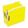 FOLDERS WITH EMBOSSED FASTENERS, 1/3 CUT TOP TAB, LETTER, YELLOW, 50/BOX