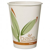 BARE PCF PAPER HOT CUPS, 12 OZ., 50/PACK