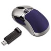 OPTICAL HD PRECISION CORDLESS GEL MOUSE, FIVE-BUTTON/SCROLL, BLUE/SLIVER