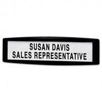 PLASTIC PARTITION ADDITIONS NAMEPLATE, 9 X 2 1/2, GRAPHITE