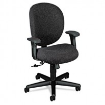 UNANIMOUS 24-HOUR TASK SERIES MID-BACK SWIVEL/TILT CHAIR, IRON GRAY FABRIC