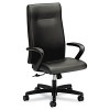 IGNITION SERIES EXECUTIVE HIGH-BACK CHAIR, BLACK LEATHER UPHOLSTERY