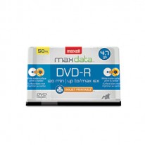 DVD-R RECORDABLE DISCS, 4.7GB, 16X, SPINDLE, WHITE, 50/PACK