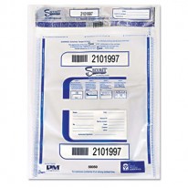 TRIPLE PROTECTION TAMPER-EVIDENT DEPOSIT BAGS, 15 X 20, CLEAR, 50/PACK