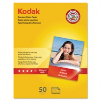 PREMIUM PHOTO PAPER, 64LB, GLOSSY, 8-1/2 X 11, 50 SHEETS/PACK