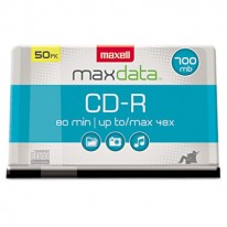 CD-R DISCS, 700MB/80MIN, 48X, SPINDLE, SILVER, 50/PACK