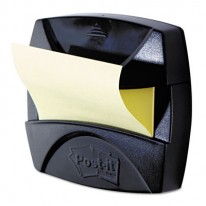 SUPER STICKY POP-UP NOTE DISPENSER FOR 2 X 2 SELF-STICK NOTES, BLACK BASE