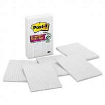 GRID NOTES, 4 X 6, WHITE WITH BLUE GRID, 6 50-SHEET PADS/PACK
