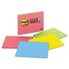 SUPER STICKY LARGE FORMAT NOTES, 8 X 6, FOUR COLORS, 4 45-SHEET PADS/PACK