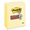 SUPER STICKY NOTES, 3 X 5, CANARY YELLOW, 12 90-SHEET PADS/PACK