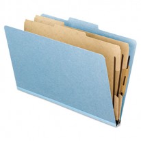 PRESSSBOARD CLASSIFICATION FOLDER, SIX-SECTION, LETTER, LIGHT BLUE