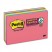 SUPER STICKY LARGE FORMAT NOTES, 6 X 4, ELECTRIC GLOW, 8 45-SHEET PADS/PACK